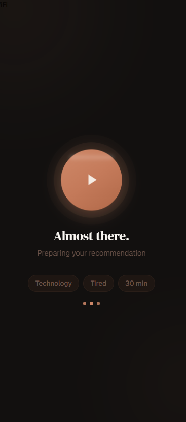 YouQue preparing your recommendation